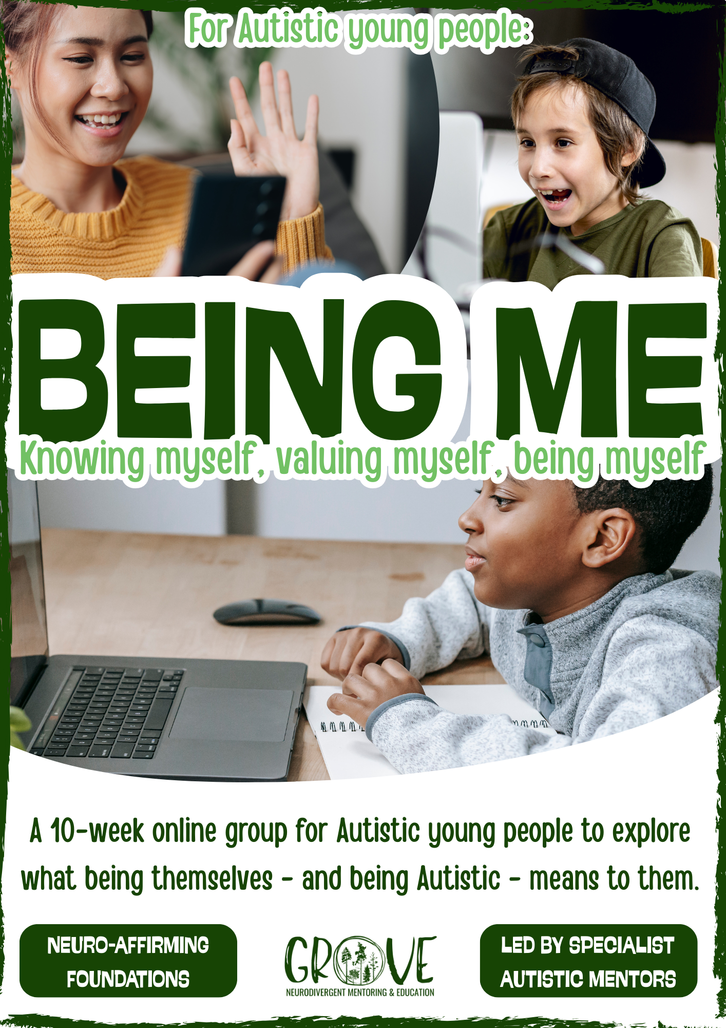 BEING ME - A 10 WEEK GROUP PROGRAMME FOR EXPLORING WHAT BEING AUTISTIC MEANS FOR THE YOUNG PERSON