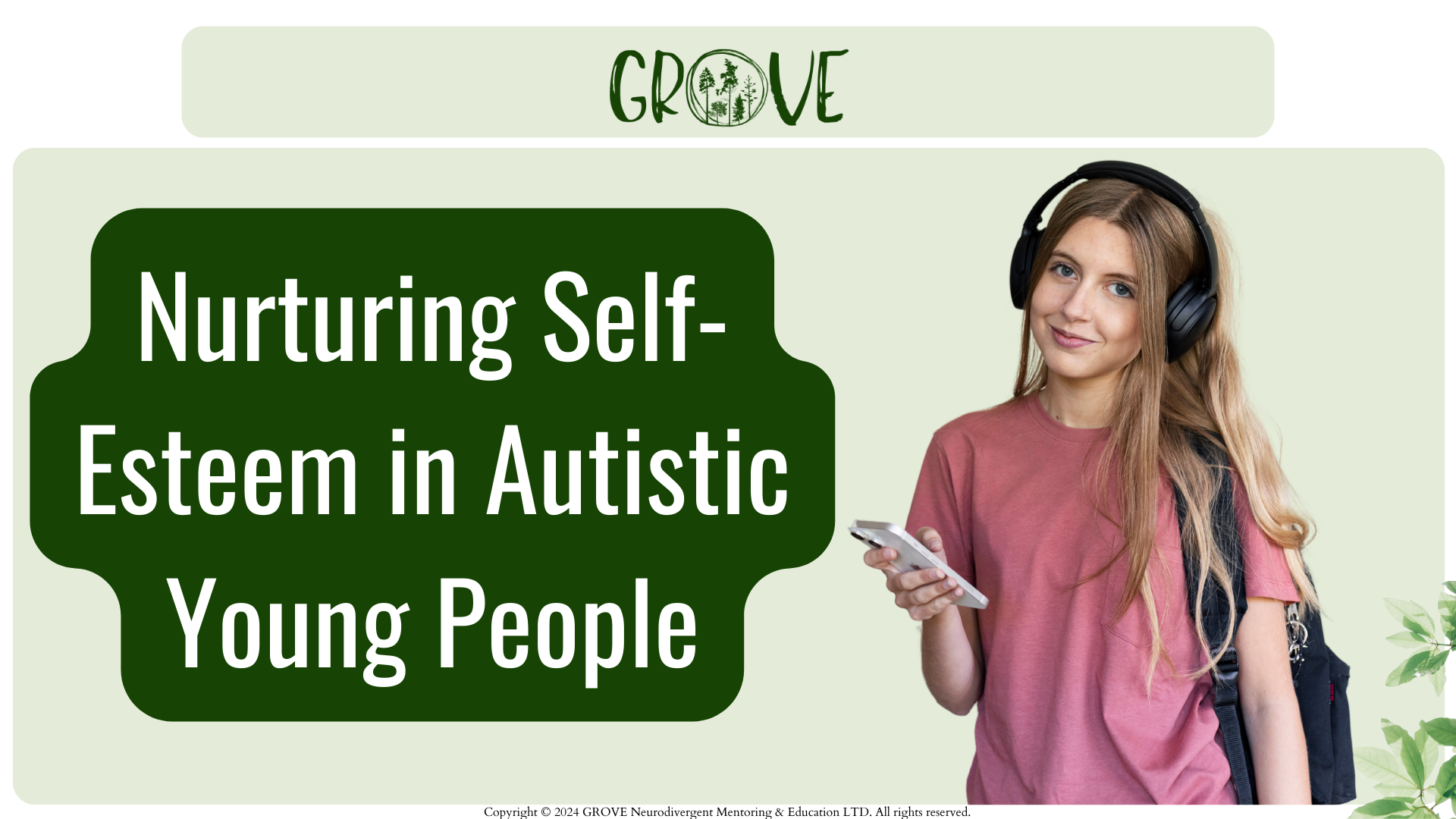 image of a teenage girl and title of webinar