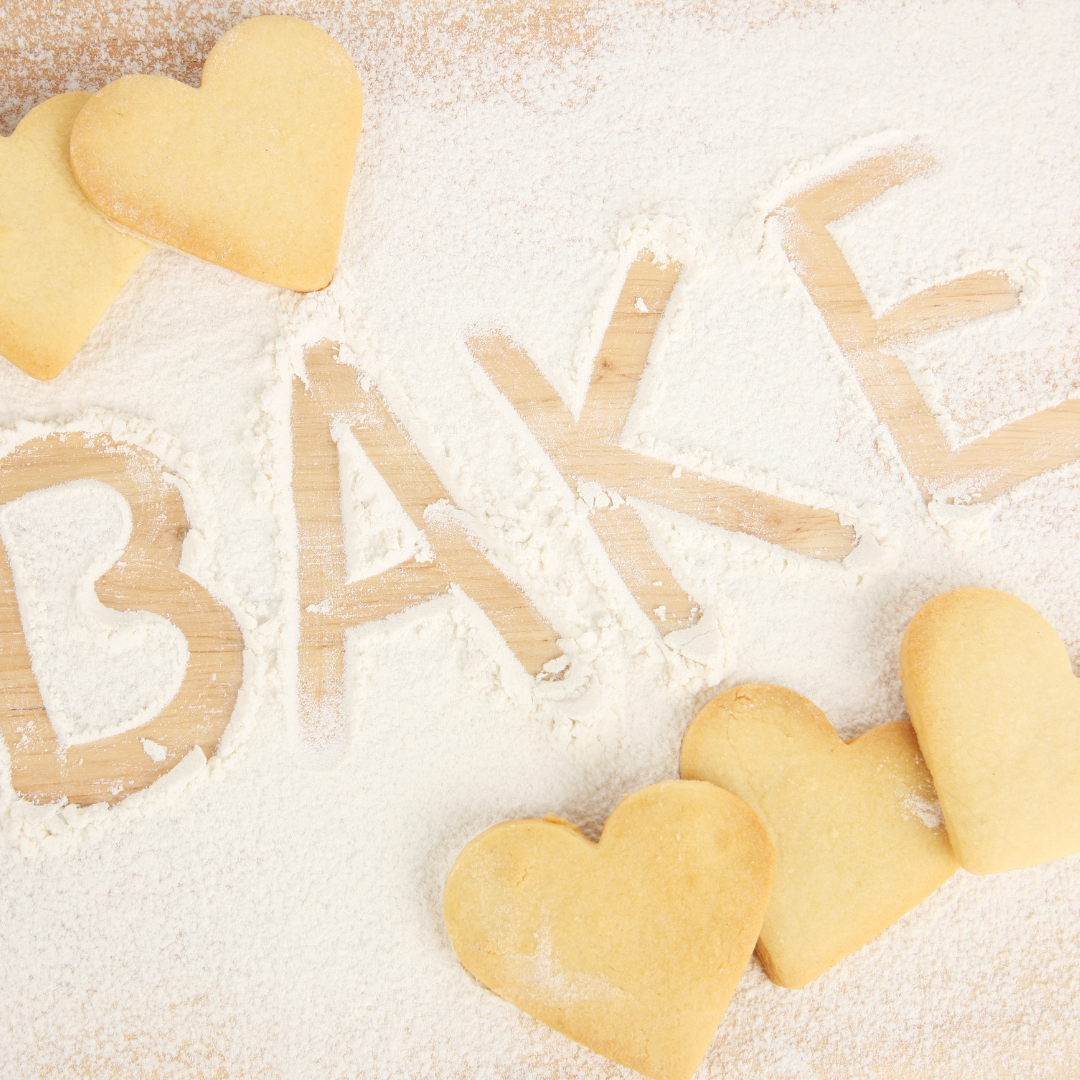 says 'bake' in flour